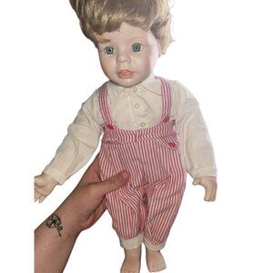 Signed 1993 Susan Wakeen Blonde Little Boy Porcelain Doll